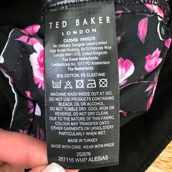 Ted Baker London Alesias Women's Mid Rise Skinny Denim Jeans Black Size 26 NWT - Picture 9 of 12